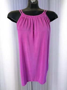 Green Envelope Pink Halter Top Size L